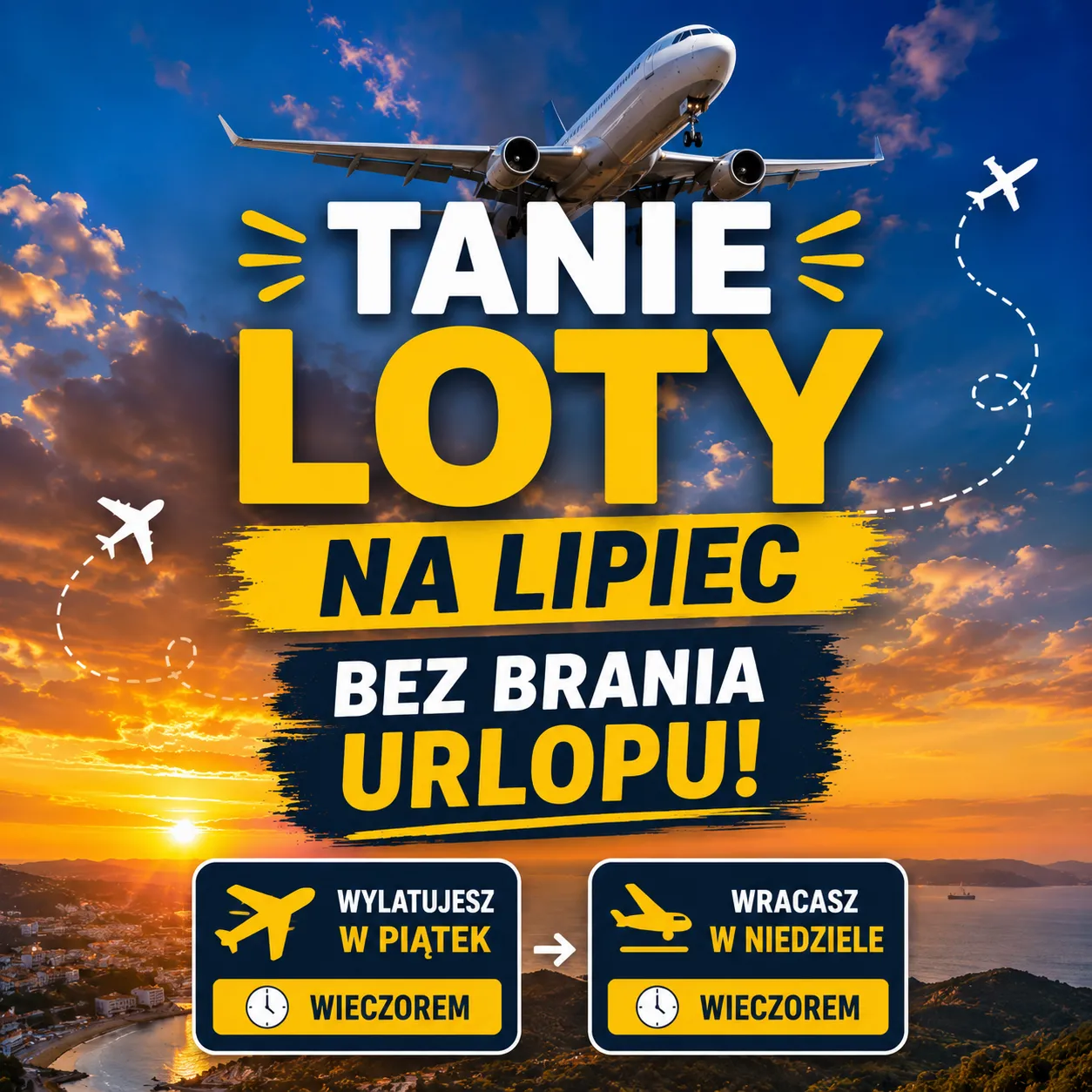 Tanie loty na weekend bez urlopu
